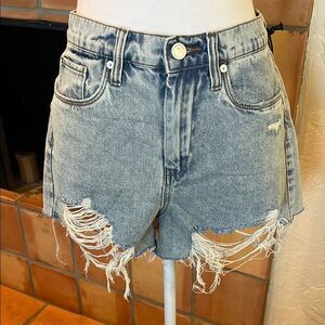 BLANK NYC The Barrow Vintage High Rise Cut Off Jean Shorts, size 30